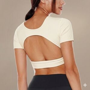 Enerbloom Open Back Cropped Top Size S